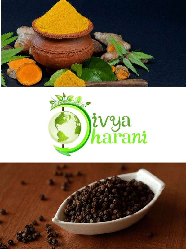 DivyaDharani Combo Spices of Turmeric Powder and Black pepper